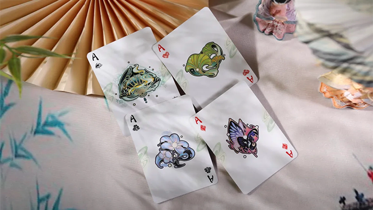 77401 alt2.png Flower Moon V2 (Moonlight) Playing Cards by King Star