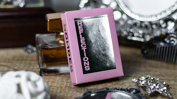 77474 full.png Reflections Ponder (Pink) Playing Cards by Emily Sleights