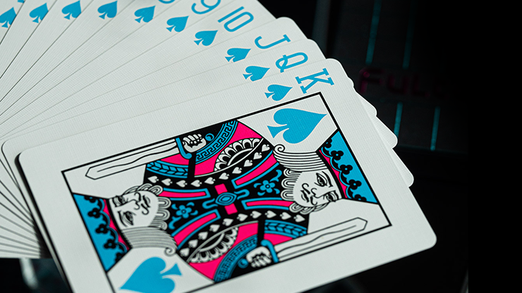 77651 alt3.png FULTONS Arcade TRON Edition Pink and Blue Foil Playing Cards