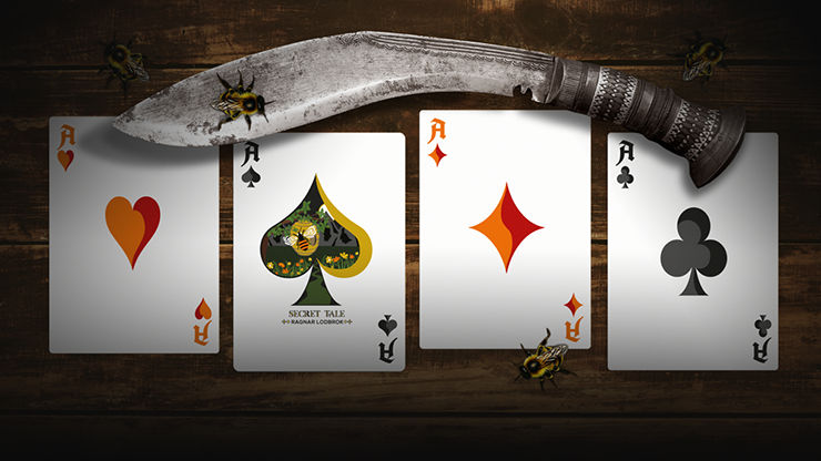77717 alt1.png Secret Tale Ragnar MINI White Bee Playing Cards