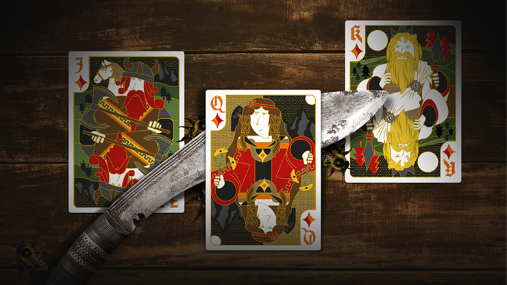 77717 alt2.png Secret Tale Ragnar MINI White Bee Playing Cards
