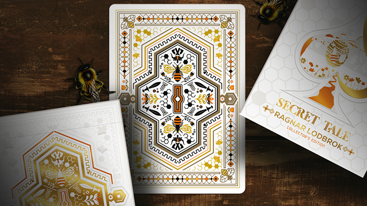 77717 alt3.png Secret Tale Ragnar MINI White Bee Playing Cards