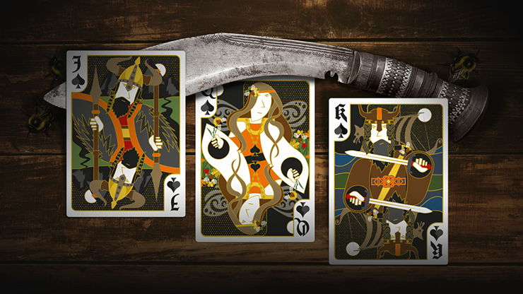 77717 alt4.png Secret Tale Ragnar MINI White Bee Playing Cards
