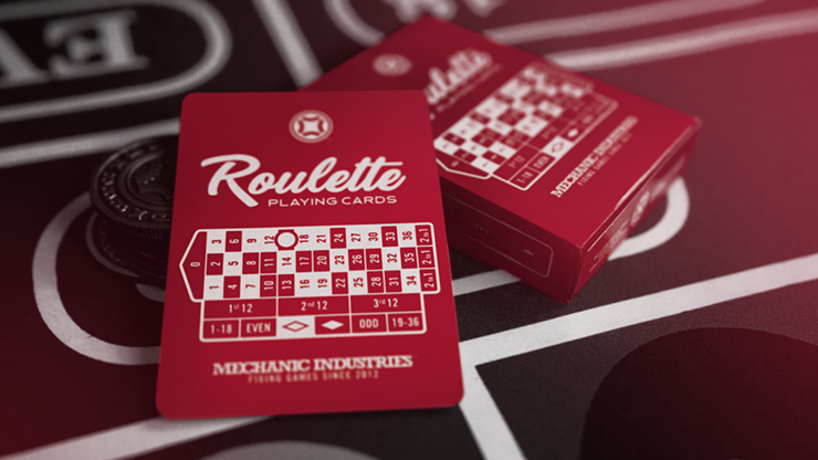 77768 alt5.png Roulette (Red) Playing Cards by Mechanic Industries