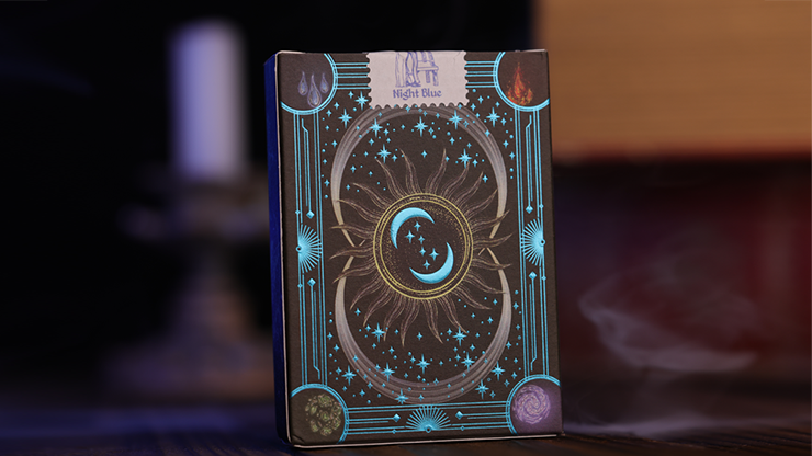 77964 alt1.png Warriors of the Stars: Zodiac Playing Cards (Night Blue) by Blue Moon Co.