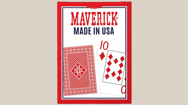 79653 alt2.png Maverick Made in the USA (Red) Playing Cards