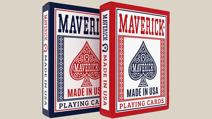 79653 alt3.png Maverick Made in the USA (Red) Playing Cards