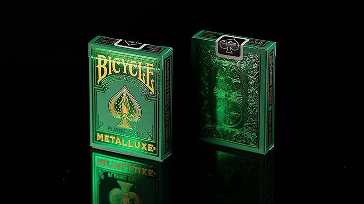 79727 alt4.png Bicycle Metalluxe Green Playing Cards by US Playing Card Co.