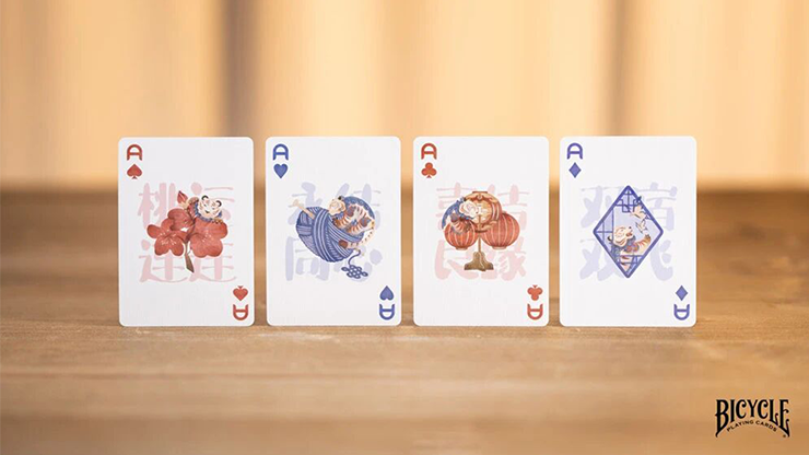 79789 alt1.png Bicycle Mascot (Tiger Sniffs the Rose) Playing Cards