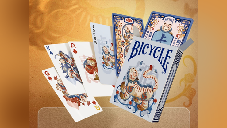 79789 alt2.png Bicycle Mascot (Tiger Sniffs the Rose) Playing Cards