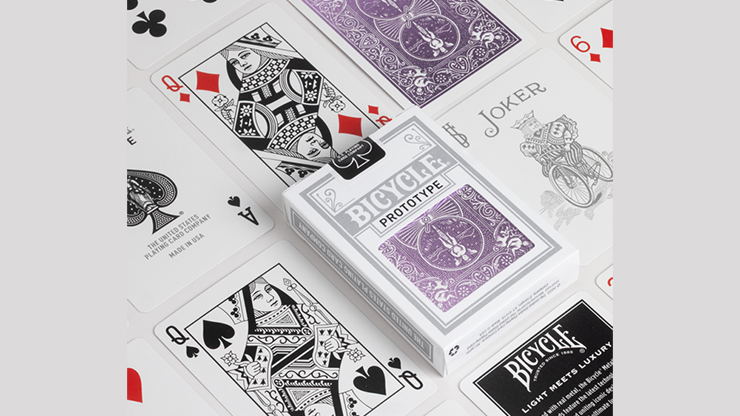 79792 alt1.png Bicycle Prototype (Purple MetalLuxe) Playing Cards by USPCC