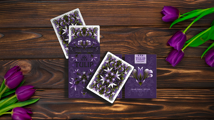 79897 alt5.png Grand Tulip Purple Playing Cards by Dutch Card House Company