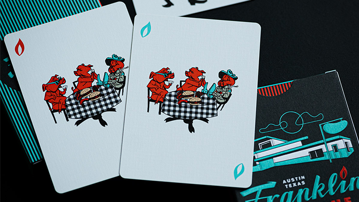 79998 alt2.png FRANKLIN BBQ RETRO BLACK PLAYING CARDS
