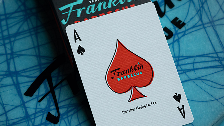 79998 alt4.png FRANKLIN BBQ RETRO BLACK PLAYING CARDS