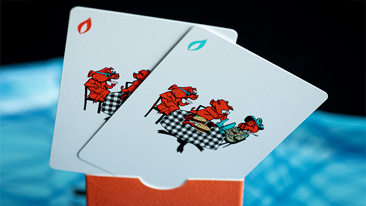79999 alt1.png FRANKLIN BBQ CLASSIC ORANGE PLAYING CARDS