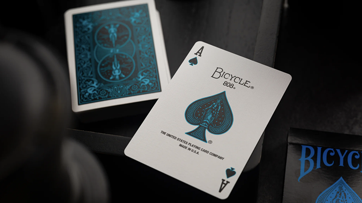 80021 alt1.png Bicycle Cool Blue Neon Rider Back Playing Cards