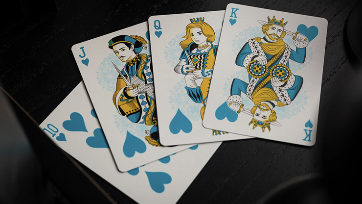 80021 alt4.png Bicycle Cool Blue Neon Rider Back Playing Cards