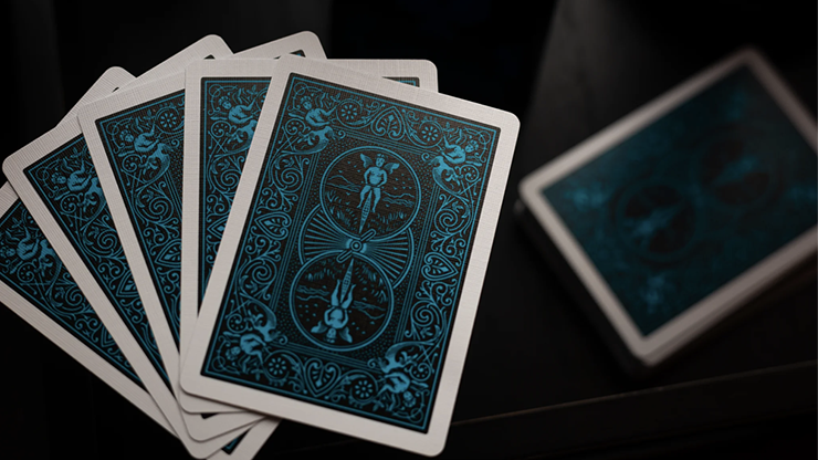 80021 alt5.png Bicycle Cool Blue Neon Rider Back Playing Cards