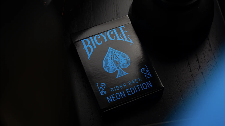 80021 full.png Bicycle Cool Blue Neon Rider Back Playing Cards
