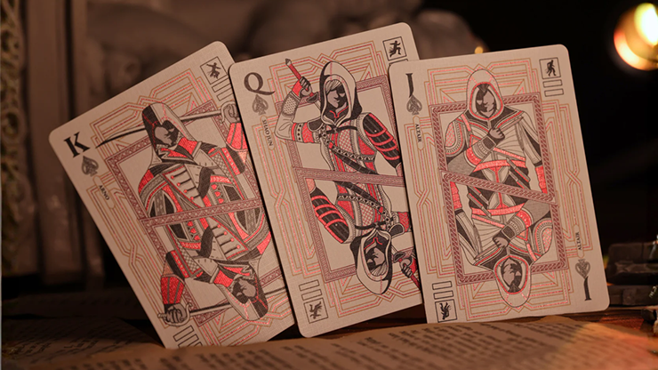 80070 alt1.png Assassin's Creed Legacy Version 2 Garnet (Hidden Blade Black) Playing Cards