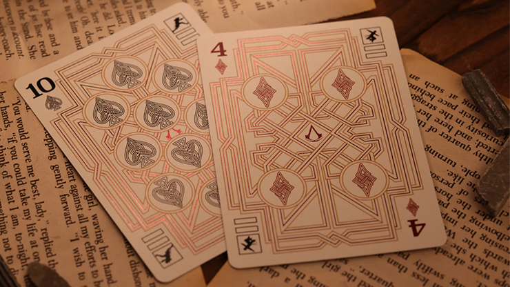 80070 alt4.png Assassin's Creed Legacy Version 2 Garnet (Hidden Blade Black) Playing Cards