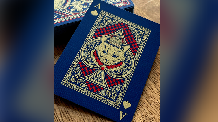 80220 alt2.png Neko Royal Blue Playing Cards