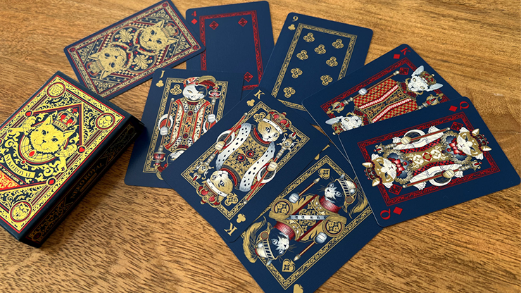 80220 alt3.png Neko Royal Blue Playing Cards