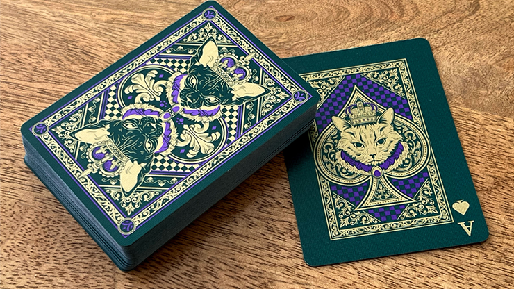 80222 alt2.png Neko Royal Green Playing Cards