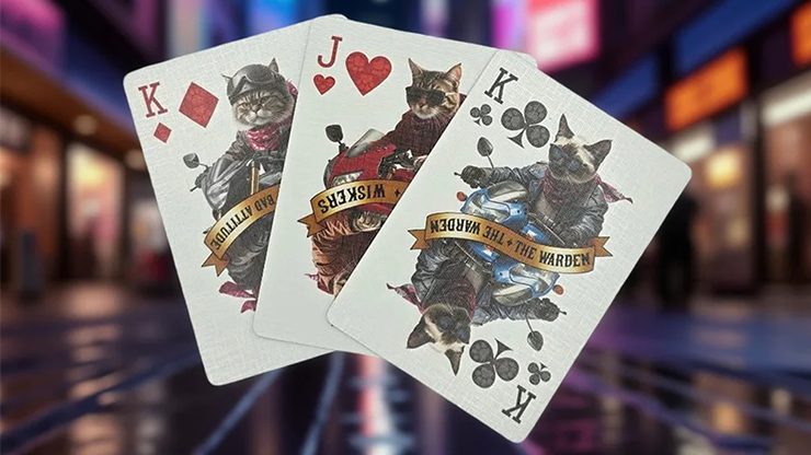 80157 alt4.png Biker Cats Playing Cards by Collectable Playing Cards